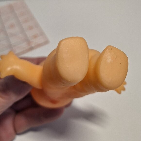 Vintage Kewpie Doll 4.5" Tall With Red & White Handmade Crocheted Dress - Picture 7 of 9